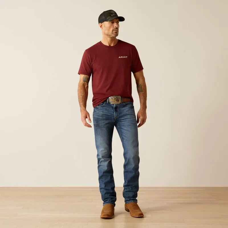 Ariat Mens Crismon Red Heather Explorer Classic SS Tshirt