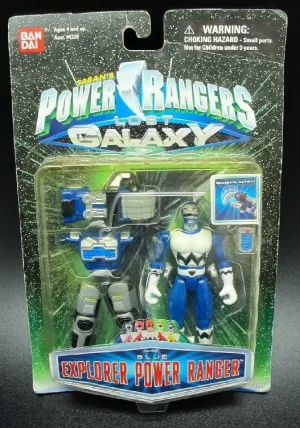 Bandai Power Rangers Lost Galaxy Gingaman Blue Explorer 4" Action Figure
