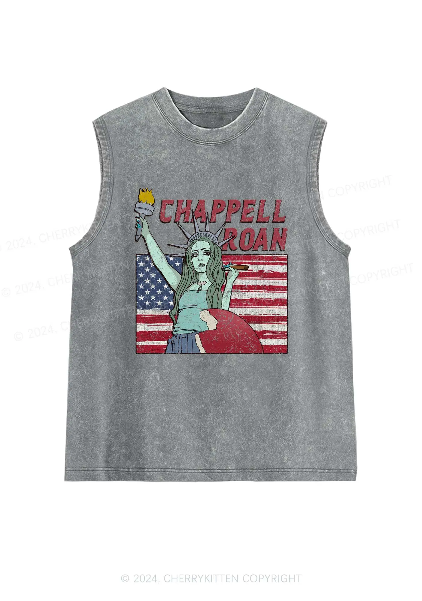 CR Statue Y2K Washed Tank Cherrykitten