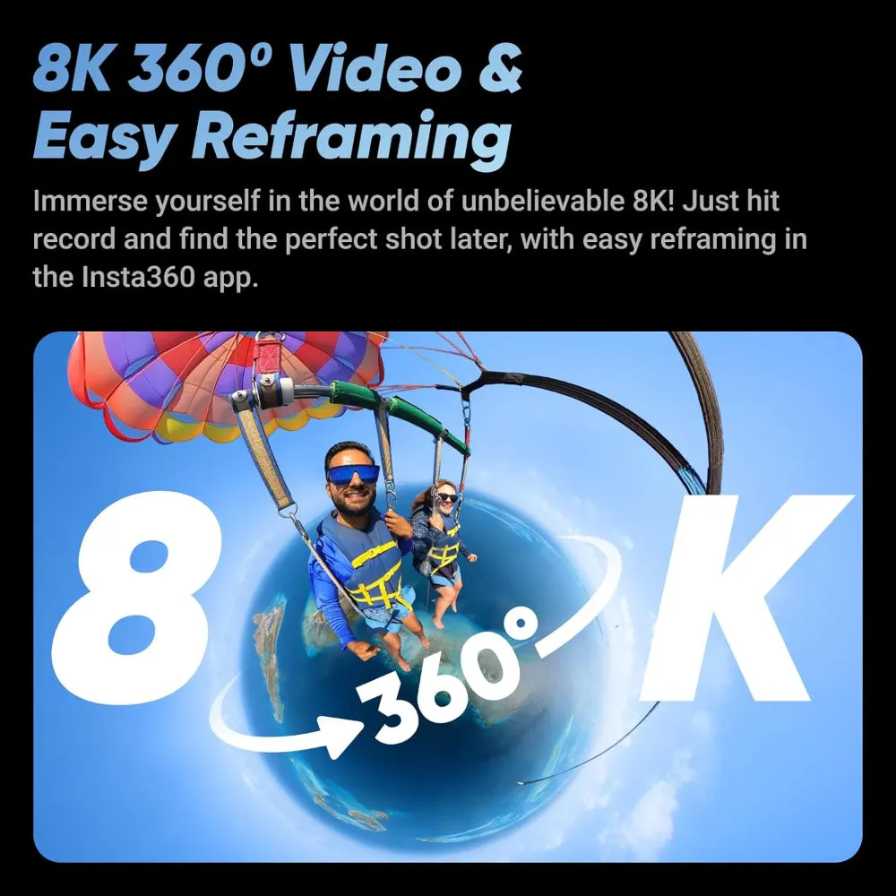 Insta360 X4 Explorer Bundle 8K 360-Degree Action Camera Waterproof