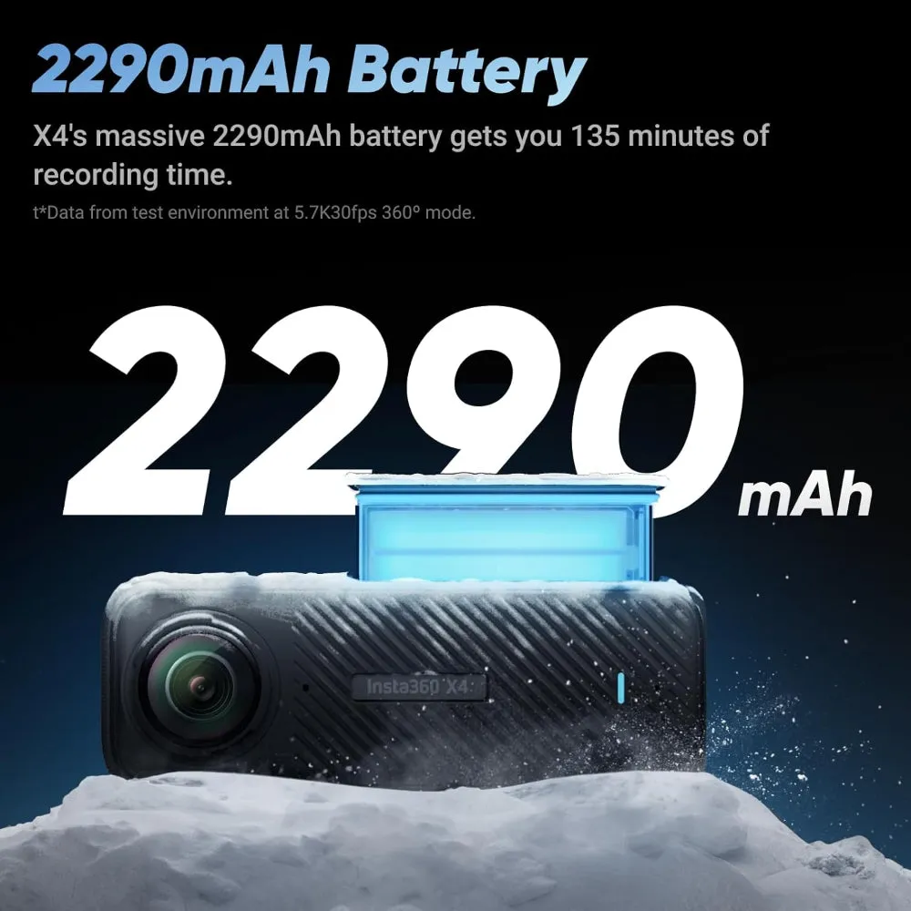 Insta360 X4 Explorer Bundle 8K 360-Degree Action Camera Waterproof