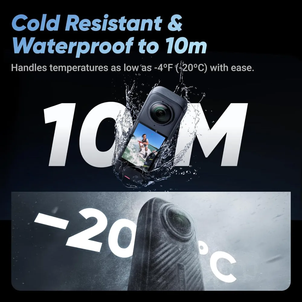 Insta360 X4 Explorer Bundle 8K 360-Degree Action Camera Waterproof