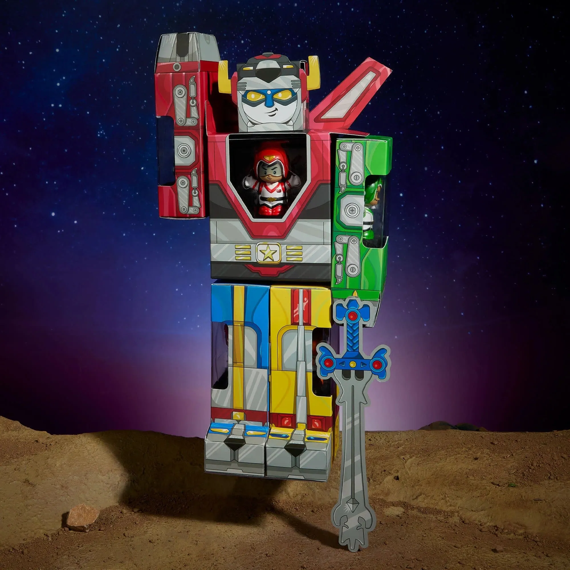 Little People Collector: Voltron 40th Anniversary - Exclusive Gold Label 5-Figure Set (HVW64) LOW STOCK