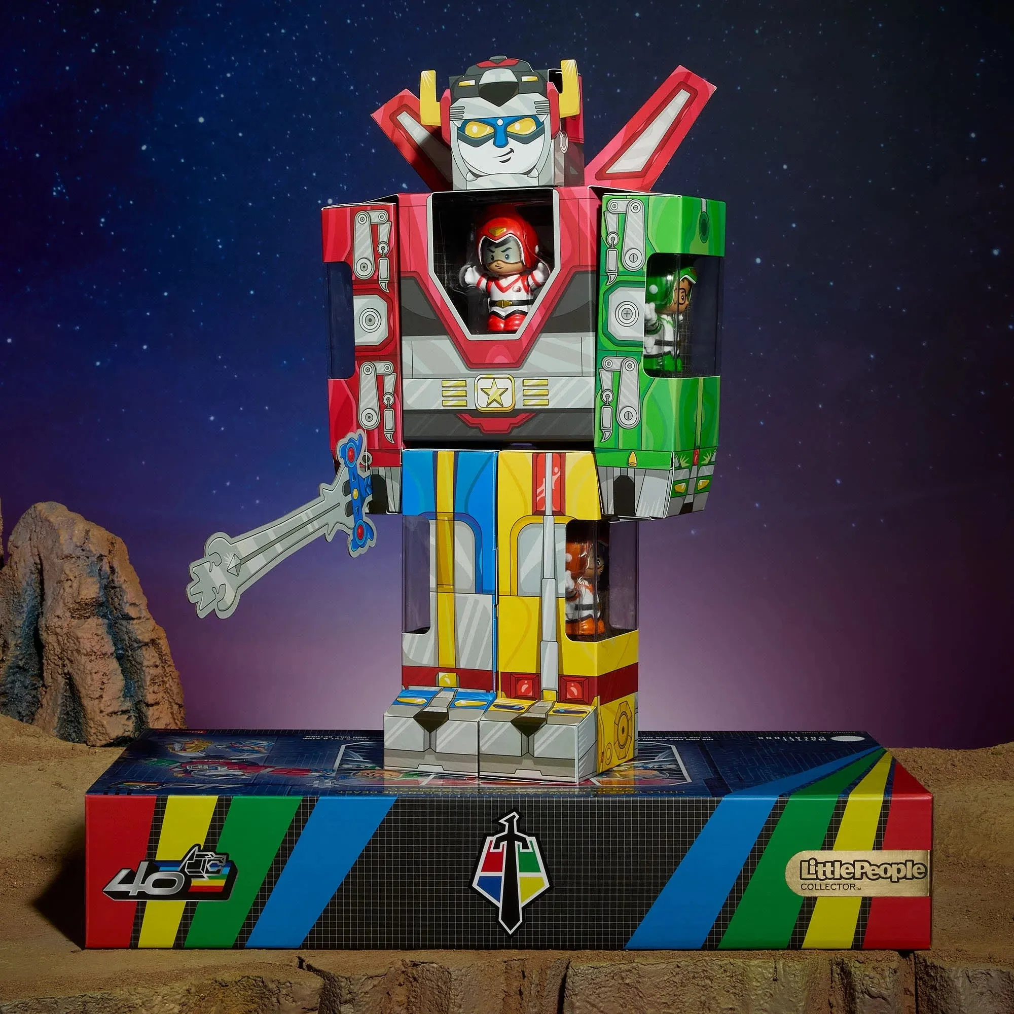 Little People Collector: Voltron 40th Anniversary - Exclusive Gold Label 5-Figure Set (HVW64) LOW STOCK