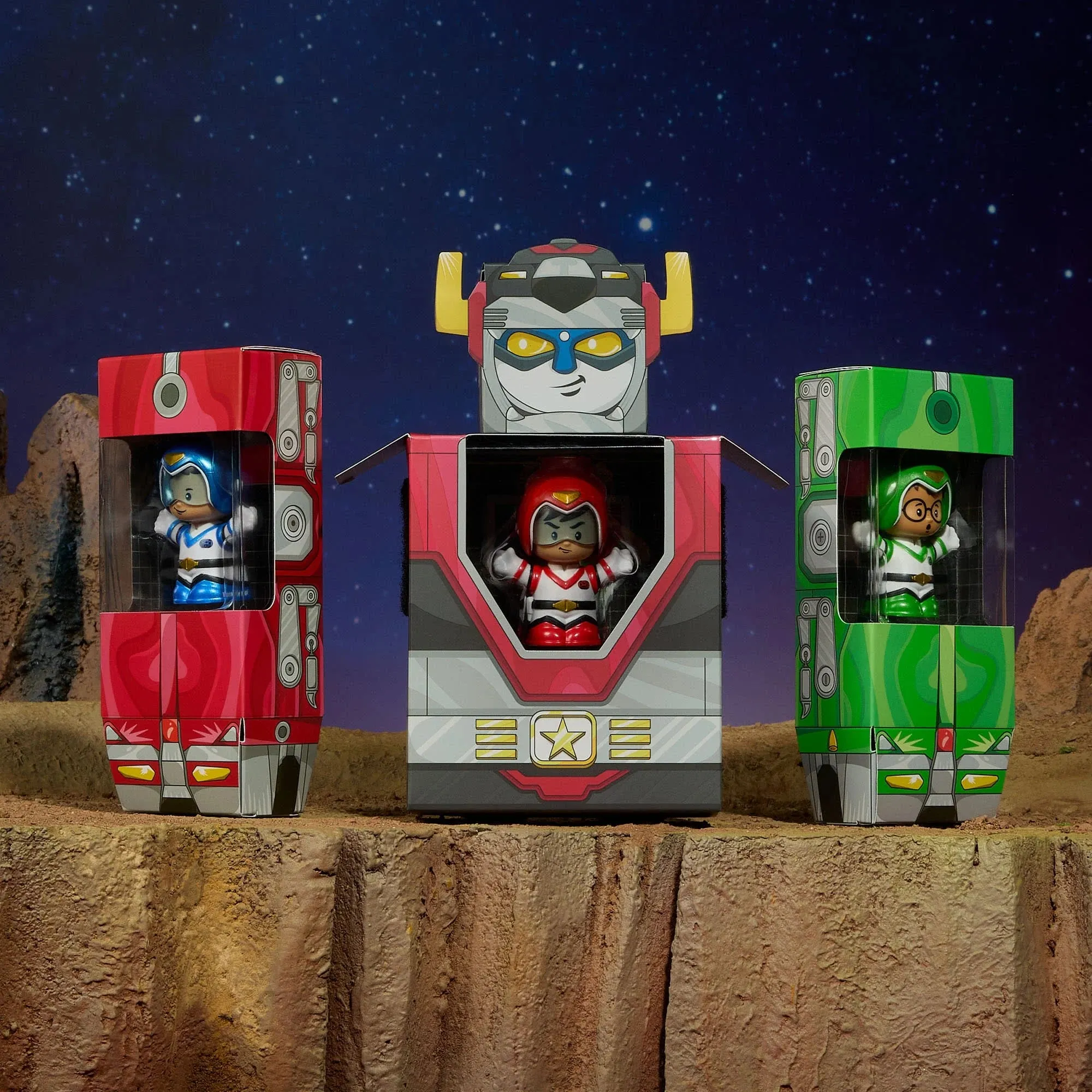 Little People Collector: Voltron 40th Anniversary - Exclusive Gold Label 5-Figure Set (HVW64) LOW STOCK