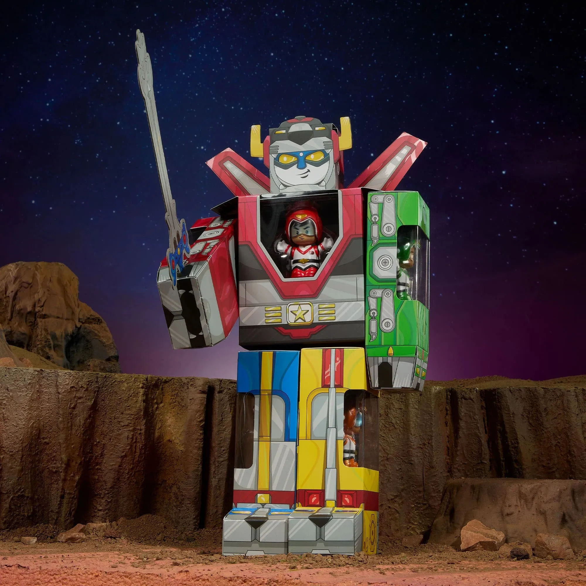 Little People Collector: Voltron 40th Anniversary - Exclusive Gold Label 5-Figure Set (HVW64) LOW STOCK