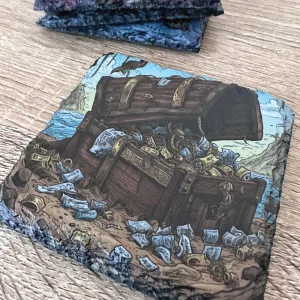 Pirate Slate Coasters - Treasure Chest